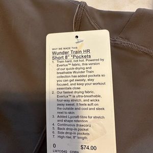 Lululemon sunder under short size 0 green